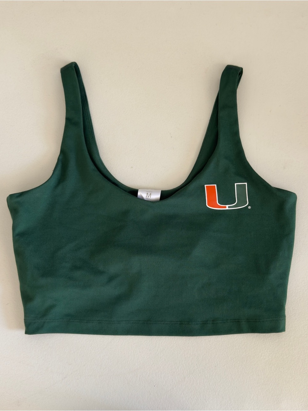 ZZs Dark Green Tank Top with Orange & White Logo